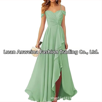 Вечерна рокля с презрамки тип потник, без ръкав, дълга пола, плисирана, полиестер