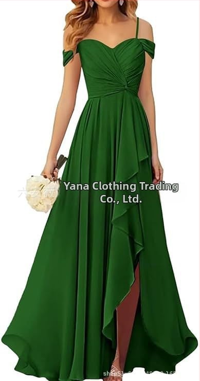 Вечерна рокля с презрамки тип потник, без ръкав, дълга пола, плисирана, полиестер