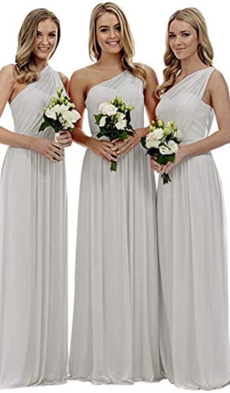 Рокля за шаферки, без ръкави, дълга пола, U-образно деколте, полиестер със спандекс, вечерно облекло за годишна фирмена среща