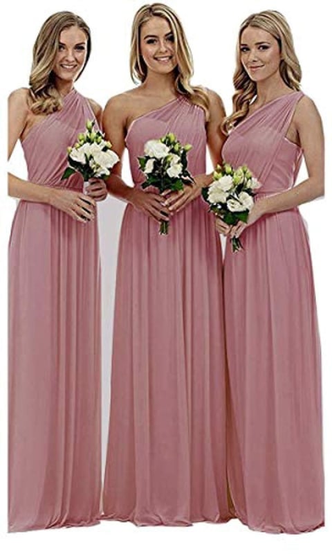 Рокля за шаферки, без ръкави, дълга пола, U-образно деколте, полиестер със спандекс, вечерно облекло за годишна фирмена среща
