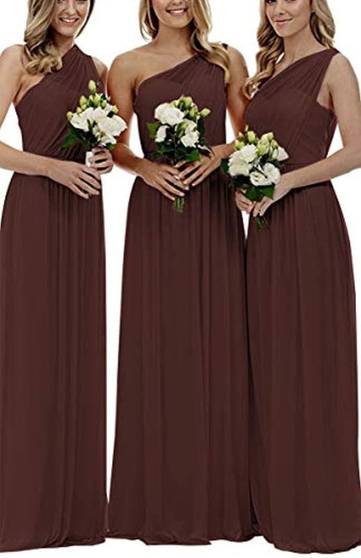 Рокля за шаферки, без ръкави, дълга пола, U-образно деколте, полиестер със спандекс, вечерно облекло за годишна фирмена среща