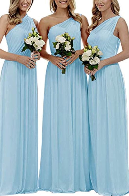 Рокля за шаферки, без ръкави, дълга пола, U-образно деколте, полиестер със спандекс, вечерно облекло за годишна фирмена среща