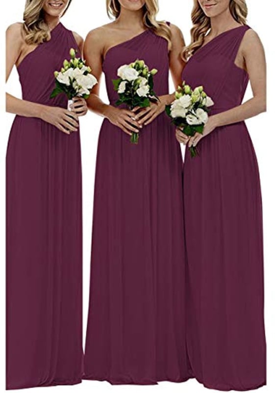 Рокля за шаферки, без ръкави, дълга пола, U-образно деколте, полиестер със спандекс, вечерно облекло за годишна фирмена среща