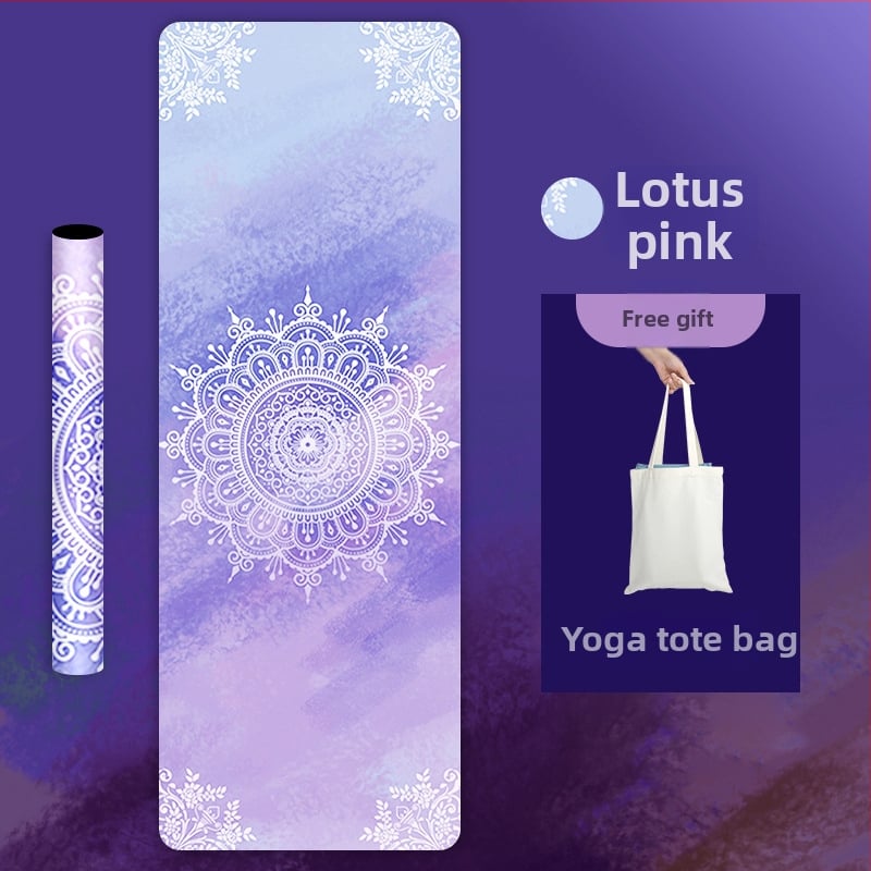 Deerskin velūra joga paklāja dvielis – 1,5 mm biezums, neslīdošs, saliekams, dabiskā gumija