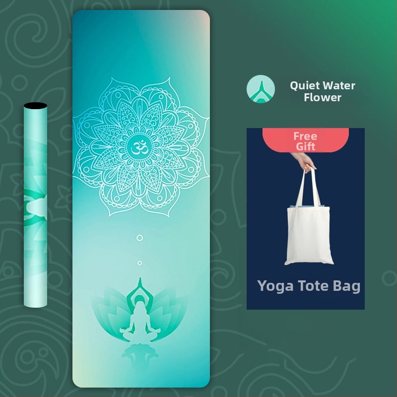 Deerskin velūra joga paklāja dvielis – 1,5 mm biezums, neslīdošs, saliekams, dabiskā gumija