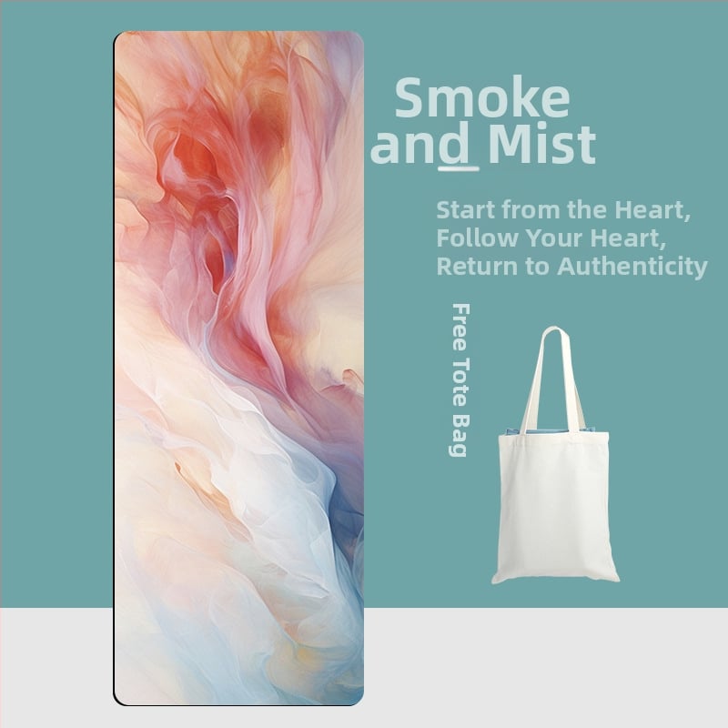 Deerskin velūra joga paklāja dvielis – 1,5 mm biezums, neslīdošs, saliekams, dabiskā gumija