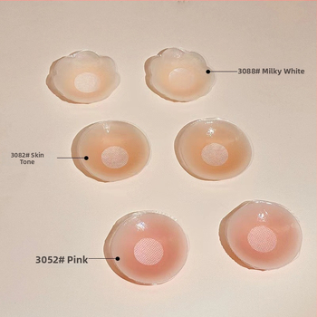 Силиконови невидими лепенки за бюст, ултра тънки, прозрачни, форма осемлистни цветя
