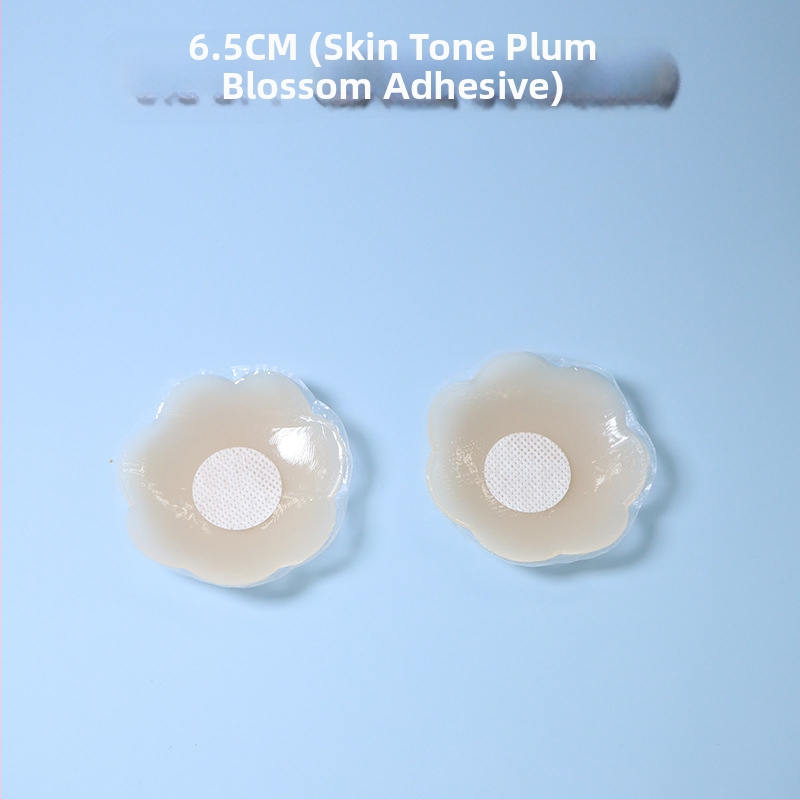Силиконови невидими лепенки за бюст, ултра тънки, прозрачни, форма осемлистни цветя