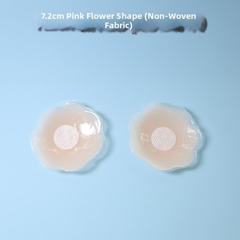 Силиконови невидими лепенки за бюст, ултра тънки, прозрачни, форма осемлистни цветя