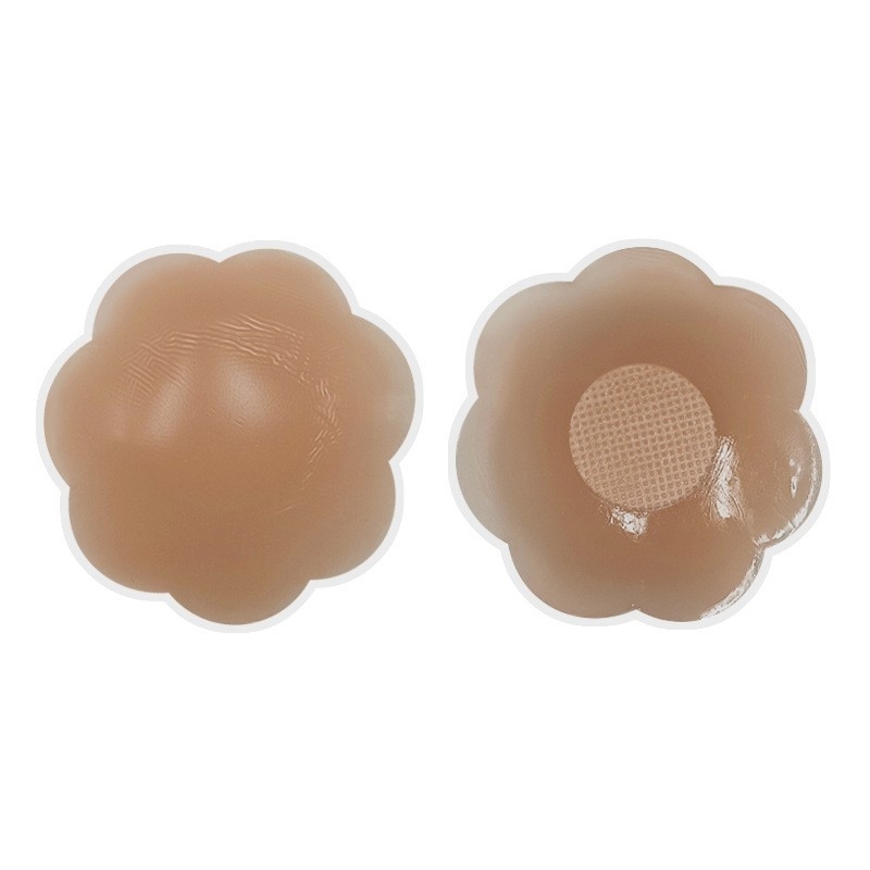 Силиконови невидими лепенки за бюст, ултра тънки, прозрачни, форма осемлистни цветя