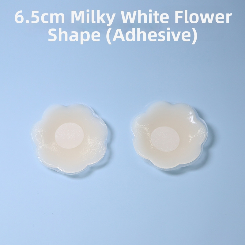 Силиконови невидими лепенки за бюст, ултра тънки, прозрачни, форма осемлистни цветя