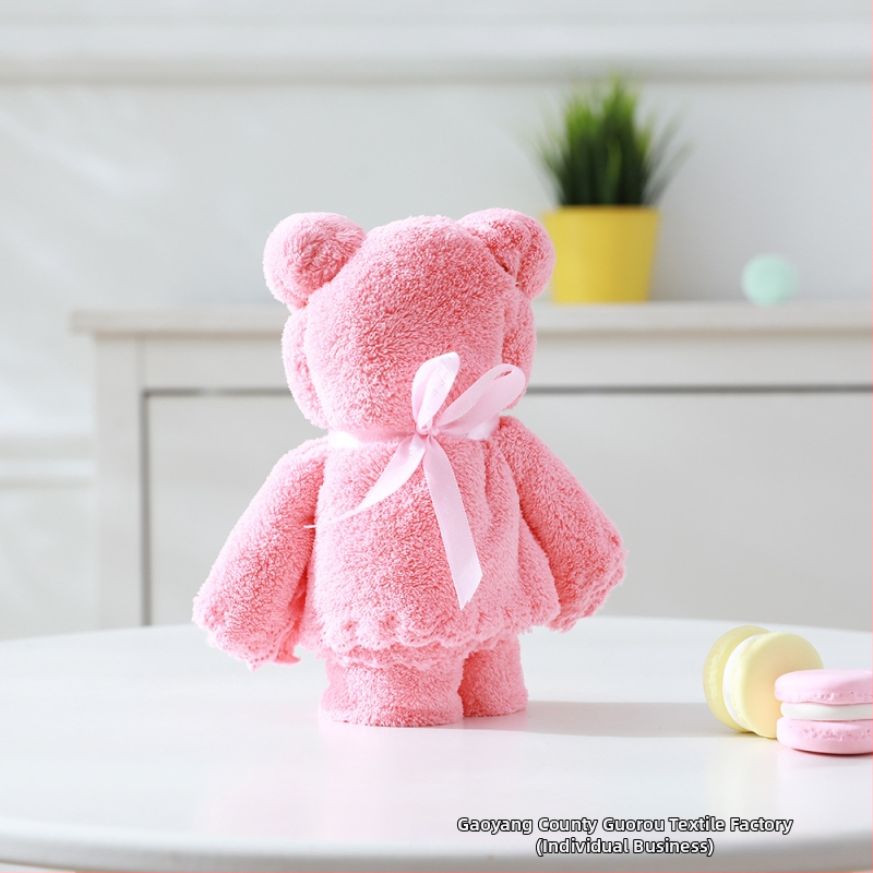 Koralinio fliso rankšluostis su lokio dizainu, paprastas audinys, 80–100 g