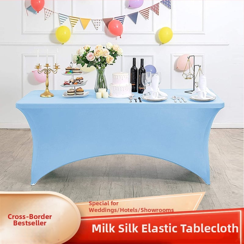 Milk Silk Ištemptas Stalo Uždangalas, Stačiakampio formos, Poliesteris, Vandeniui atsparus, Lengvai valomas, Neslidus