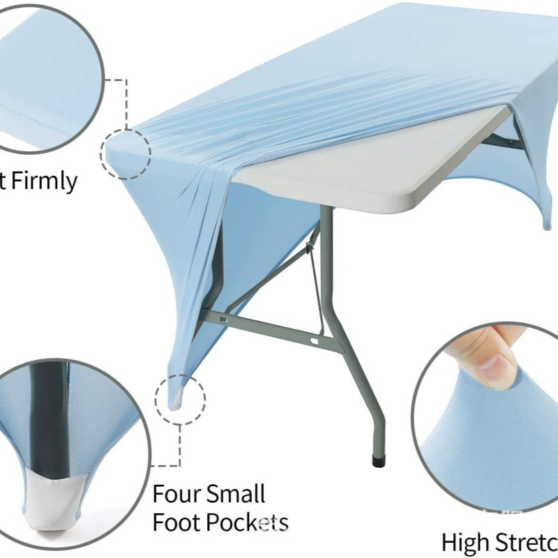 Milk Silk Ištemptas Stalo Uždangalas, Stačiakampio formos, Poliesteris, Vandeniui atsparus, Lengvai valomas, Neslidus