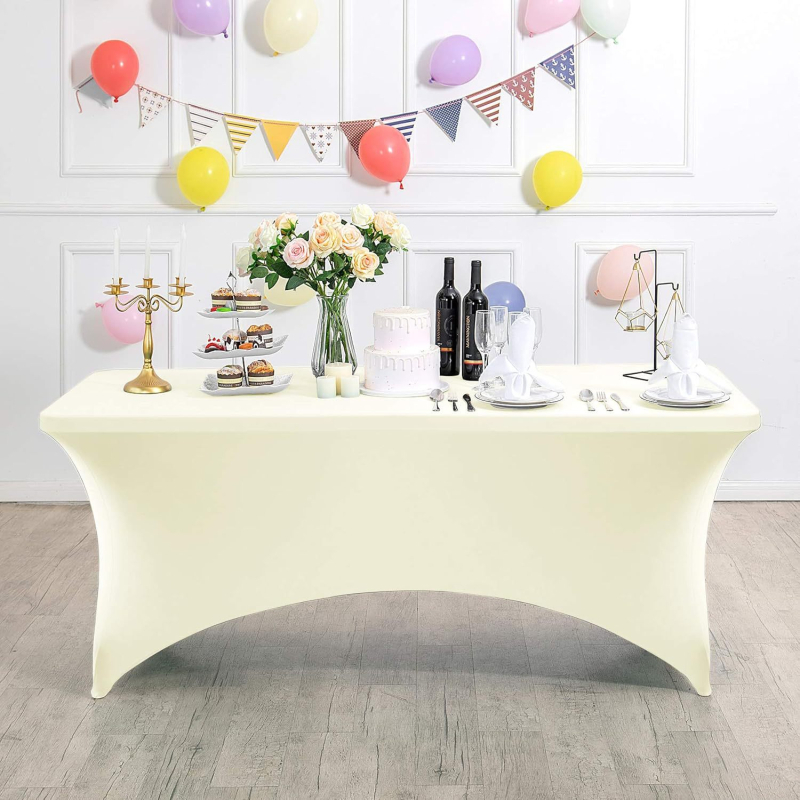 Milk Silk Ištemptas Stalo Uždangalas, Stačiakampio formos, Poliesteris, Vandeniui atsparus, Lengvai valomas, Neslidus