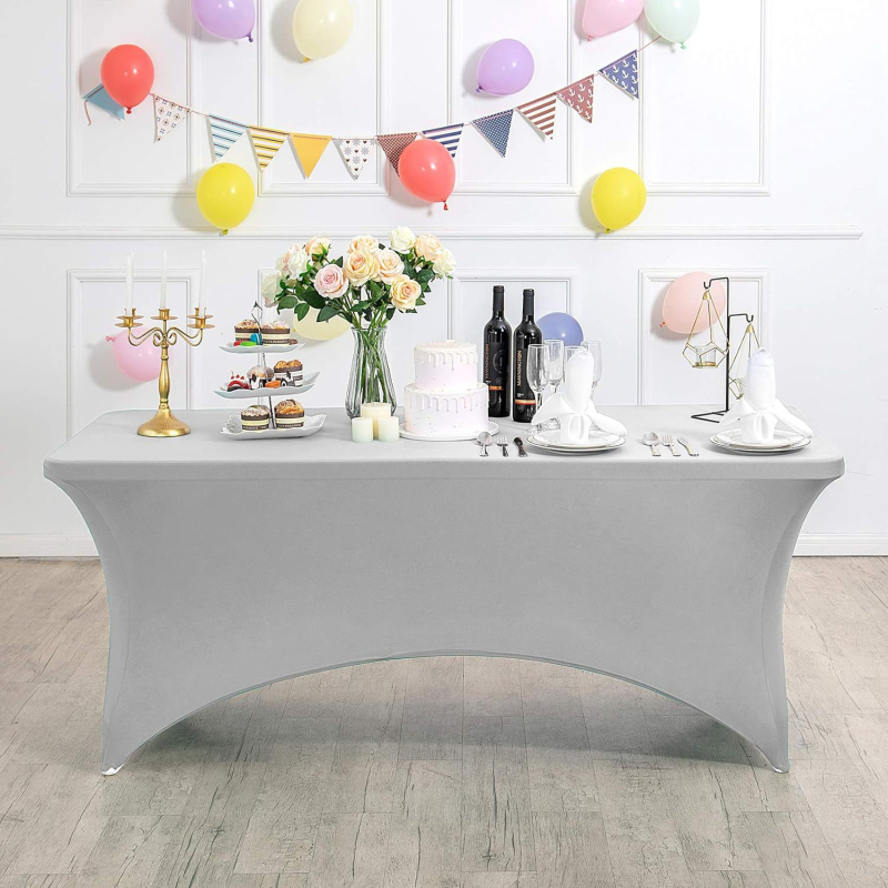 Milk Silk Ištemptas Stalo Uždangalas, Stačiakampio formos, Poliesteris, Vandeniui atsparus, Lengvai valomas, Neslidus