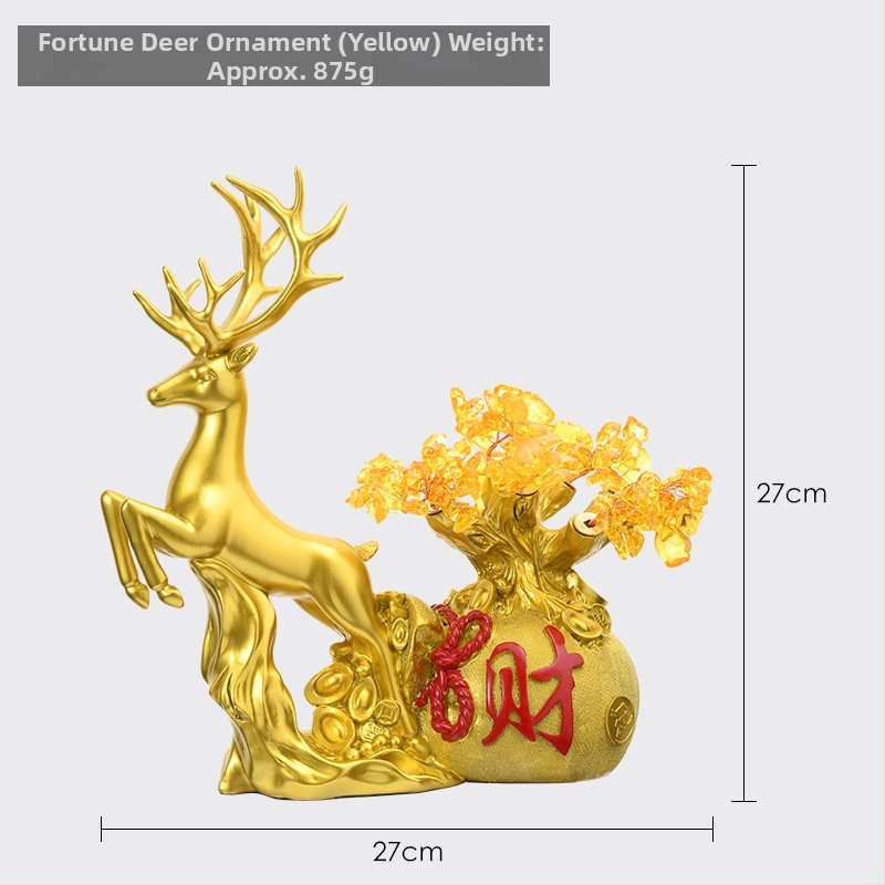 Figūra iš dervos su smėlio paveikslu elniui – dekoras svetainei, TV spintai ir įėjimo zonai – Naujasis Kinų stilius, be pritaikymo