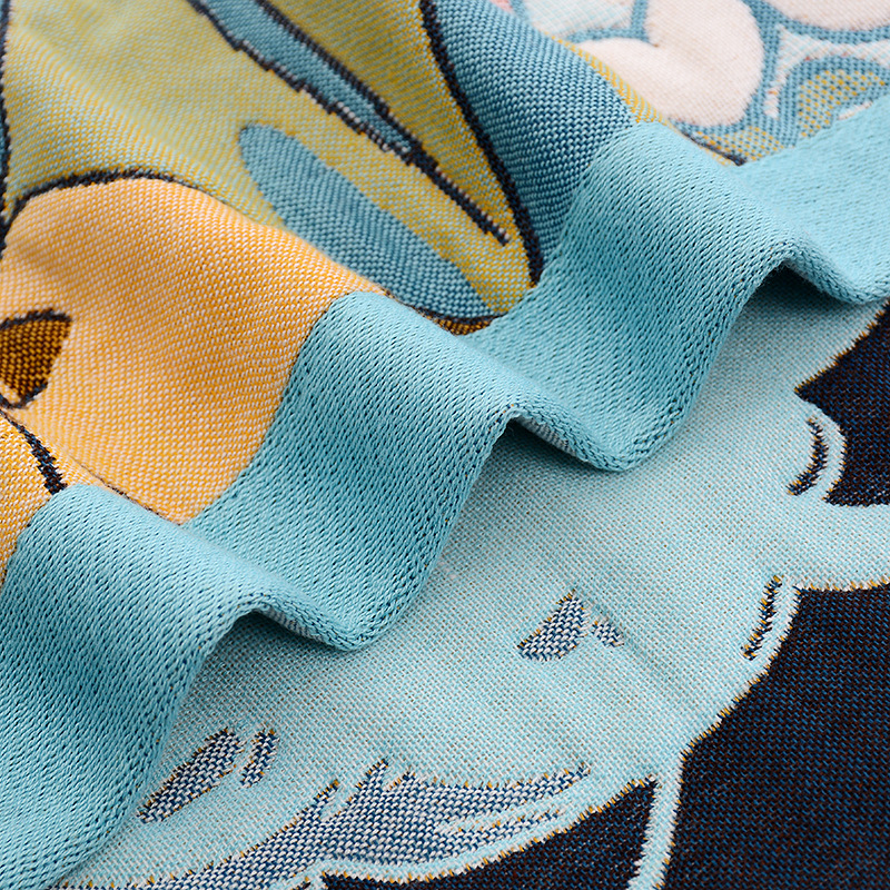 Medvilninė pagalvės uždanga, aštuonių sluoksnių marlė, poroms, mielas animacinis dizainas, švelni ir kvėpuojanti