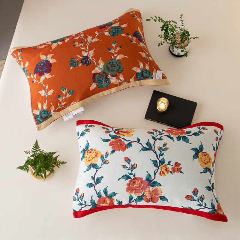 Medvilninė pagalvės uždanga, aštuonių sluoksnių marlė, poroms, mielas animacinis dizainas, švelni ir kvėpuojanti