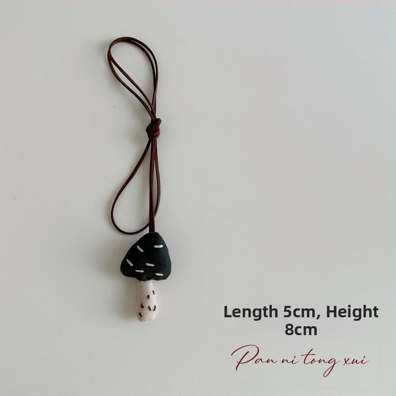 Bērnu kaklarota - rokām darināta, kokvilnas materiāls, karikatūras figūriņa ar 11 cm pagarināšanas ķēdi