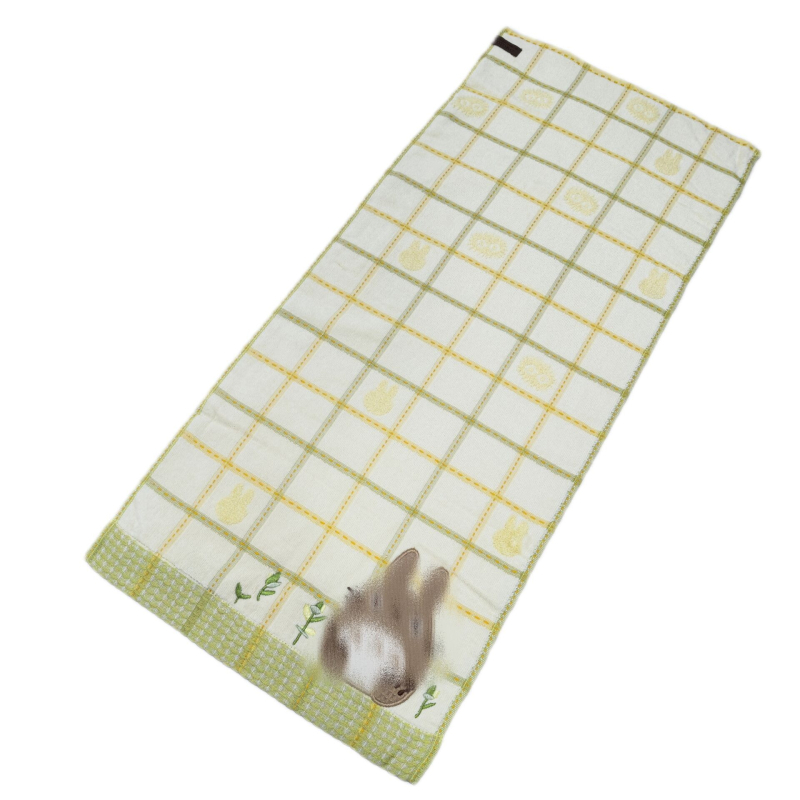 Veido rankšluostis iš 100% medvilnės, siuvinėtas jacquard ir kirptas velvetas, 100–120 g, 21 siūlų