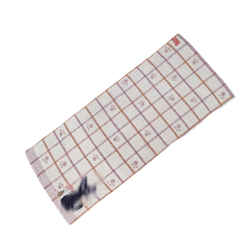 Veido rankšluostis iš 100% medvilnės, siuvinėtas jacquard ir kirptas velvetas, 100–120 g, 21 siūlų