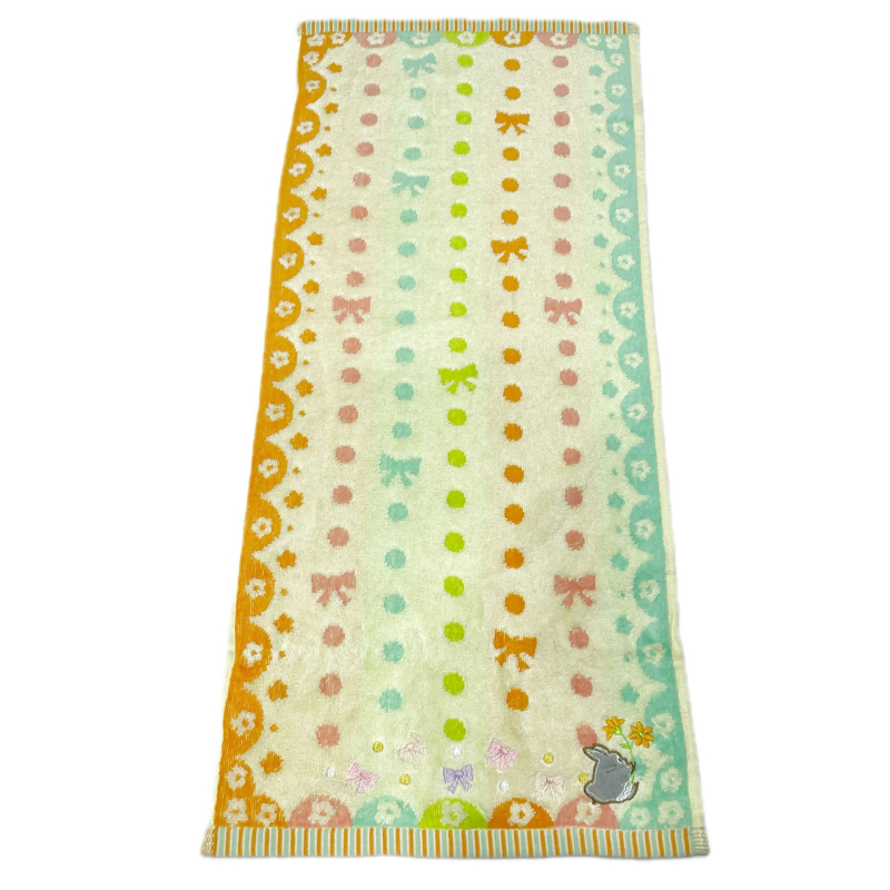 Veido rankšluostis iš 100% medvilnės, siuvinėtas jacquard ir kirptas velvetas, 100–120 g, 21 siūlų