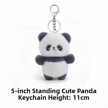 Panda λούτρινο κουκλάκι για σακίδιο και μπρελόκ — κοντό βελούδινο ύφασμα, γέμισμα PP βαμβάκι, συσκευασμένο σε διχτυωτή θήκη, κατάλληλο για 7–14 ετών