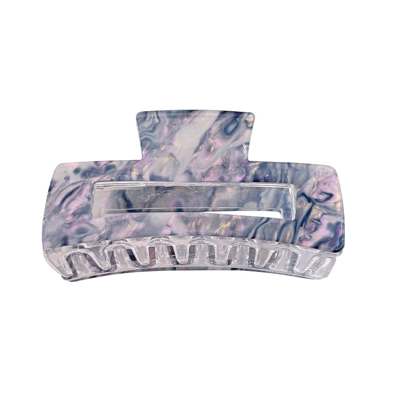 Щипка за коса с форма на акула, корейски стил; акрил; лепило; хващаща щипка; метално покритие; аксесоар за глава за жени; пролет 2025