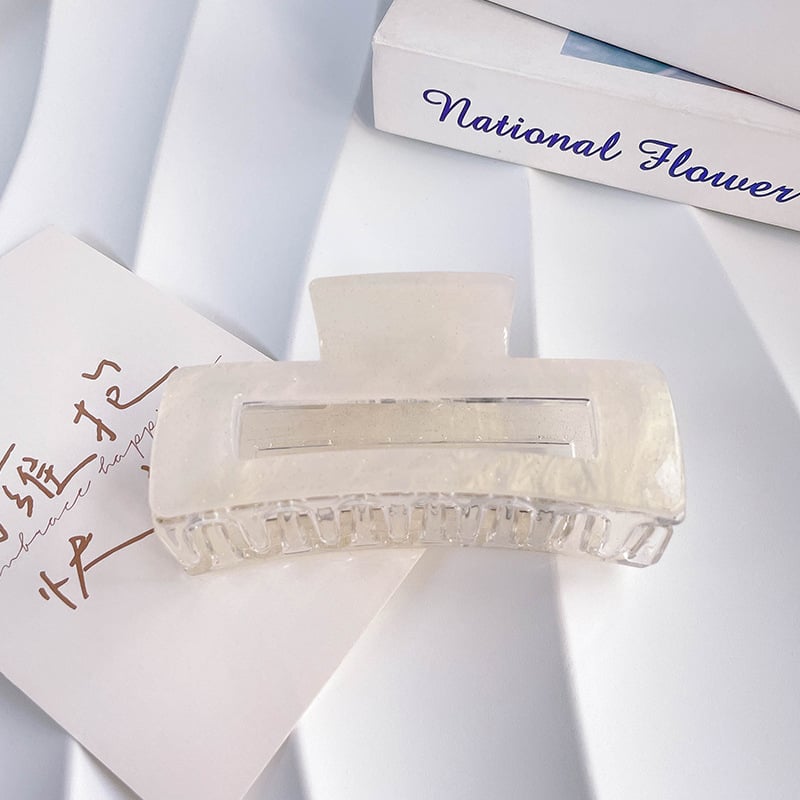 Щипка за коса с форма на акула, корейски стил; акрил; лепило; хващаща щипка; метално покритие; аксесоар за глава за жени; пролет 2025