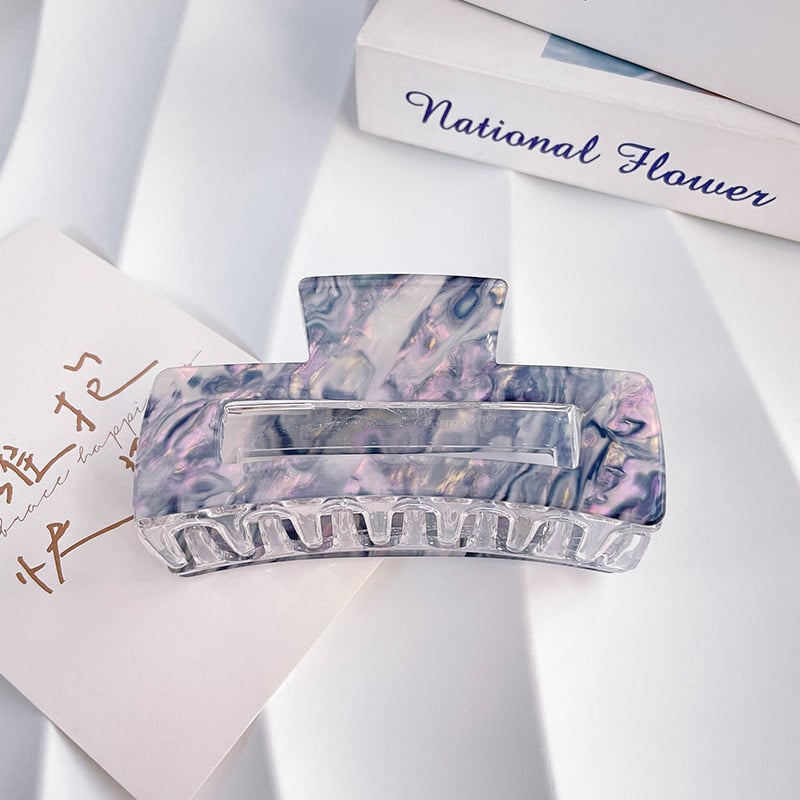 Щипка за коса с форма на акула, корейски стил; акрил; лепило; хващаща щипка; метално покритие; аксесоар за глава за жени; пролет 2025