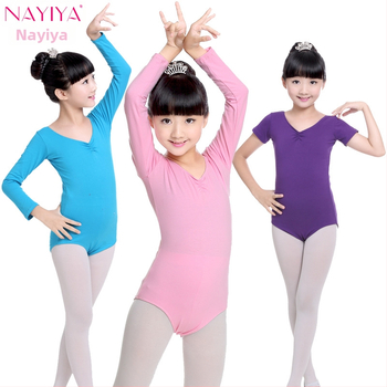 Vaikų šokių vasariniai drabužiai mergaitėms – medvilniniai viengabaliai drabužiai, trumpomis rankovėmis, baleto ir gimnastikos treniruotėms, amžius 3–8 metai