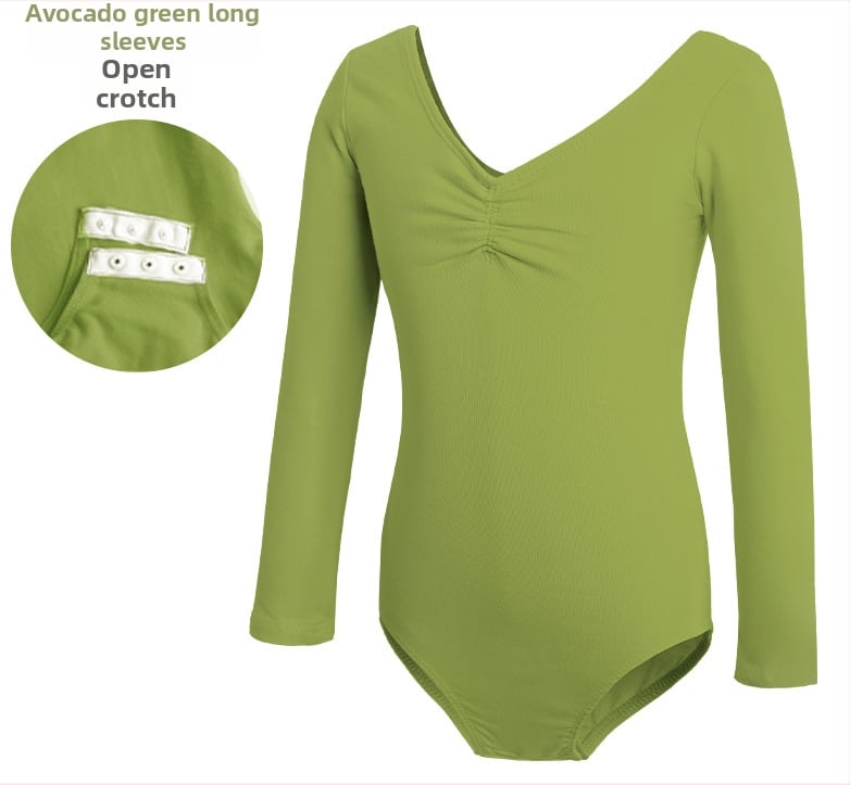 Vaikų šokių vasariniai drabužiai mergaitėms – medvilniniai viengabaliai drabužiai, trumpomis rankovėmis, baleto ir gimnastikos treniruotėms, amžius 3–8 metai