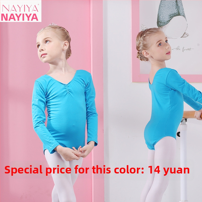 Vaikų šokių vasariniai drabužiai mergaitėms – medvilniniai viengabaliai drabužiai, trumpomis rankovėmis, baleto ir gimnastikos treniruotėms, amžius 3–8 metai