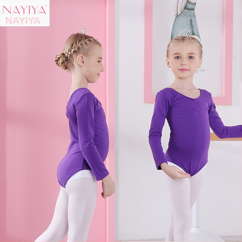 Vaikų šokių vasariniai drabužiai mergaitėms – medvilniniai viengabaliai drabužiai, trumpomis rankovėmis, baleto ir gimnastikos treniruotėms, amžius 3–8 metai