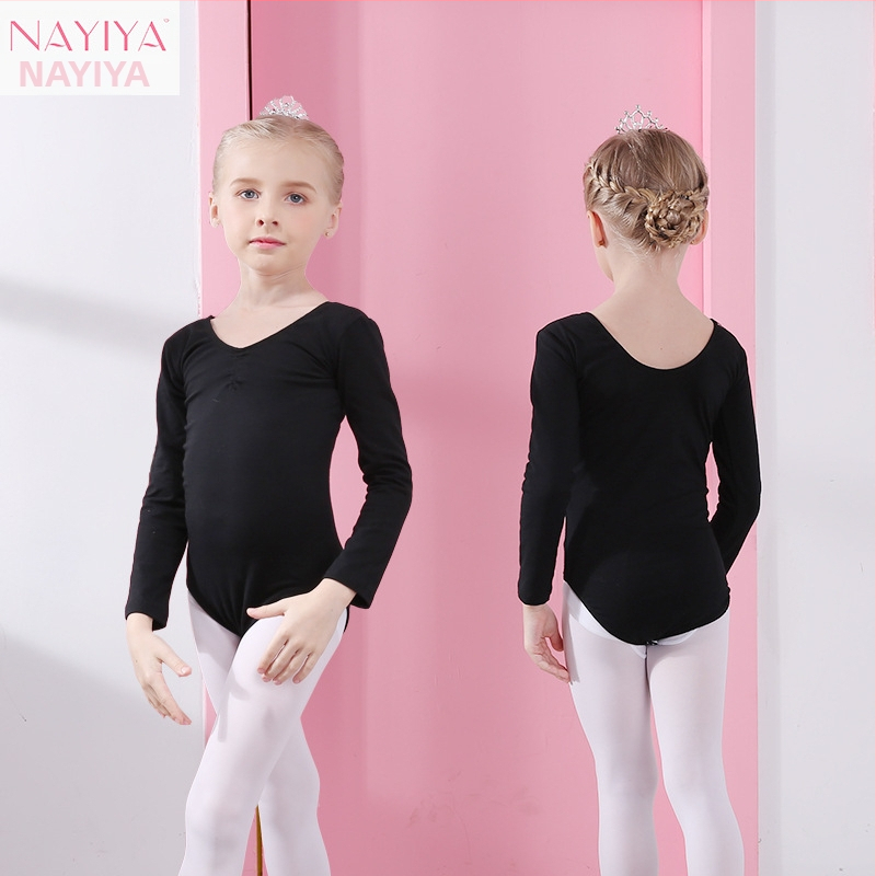 Vaikų šokių vasariniai drabužiai mergaitėms – medvilniniai viengabaliai drabužiai, trumpomis rankovėmis, baleto ir gimnastikos treniruotėms, amžius 3–8 metai