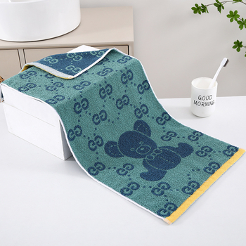 Sanzi 100% medvilnės veido rankšluostis — žakardas 32s, 120–140 g, pritaikomas