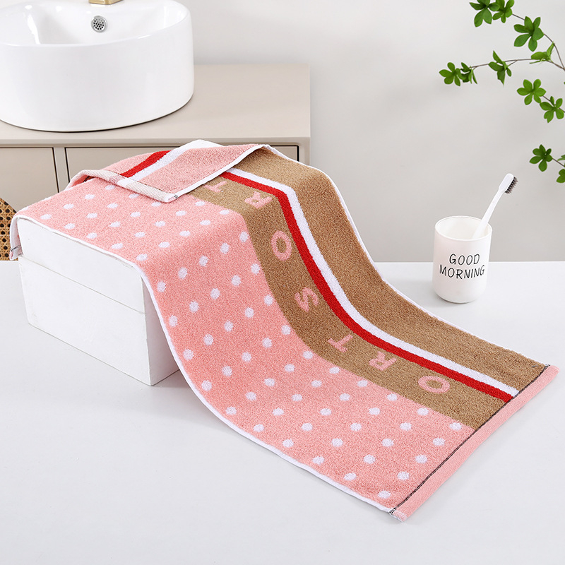 Sanzi 100% medvilnės veido rankšluostis — žakardas 32s, 120–140 g, pritaikomas