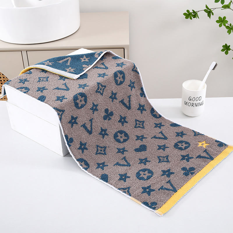 Sanzi 100% medvilnės veido rankšluostis — žakardas 32s, 120–140 g, pritaikomas