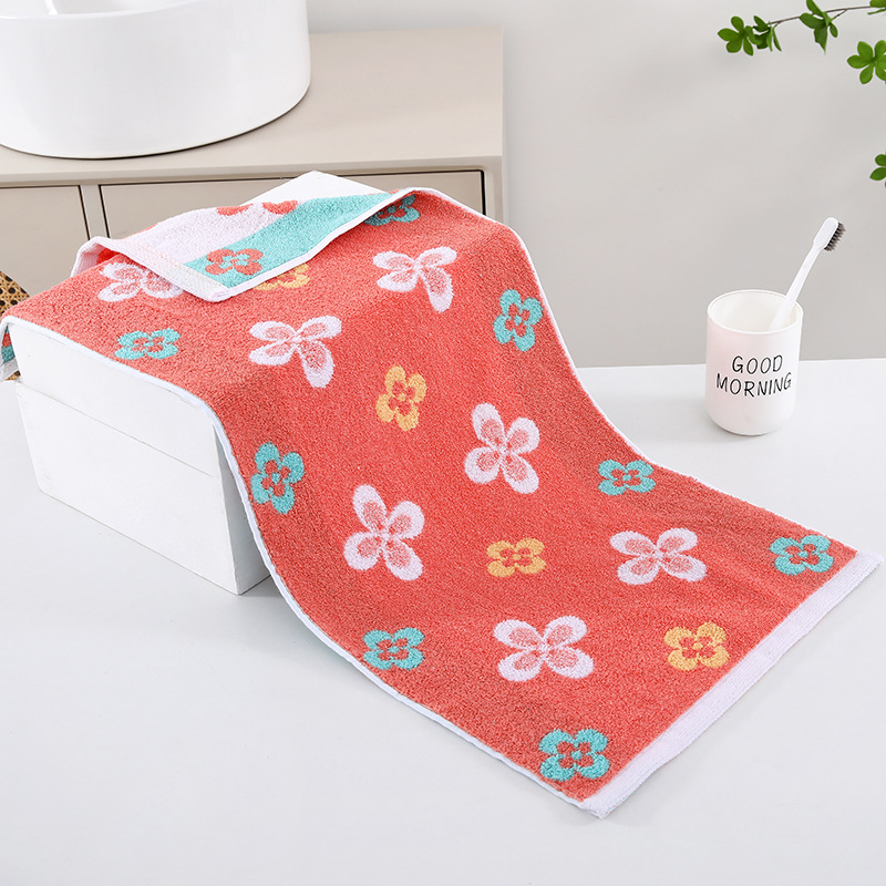 Sanzi 100% medvilnės veido rankšluostis — žakardas 32s, 120–140 g, pritaikomas