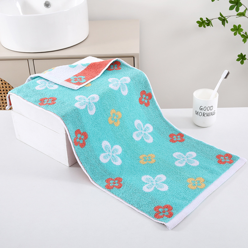 Sanzi 100% medvilnės veido rankšluostis — žakardas 32s, 120–140 g, pritaikomas