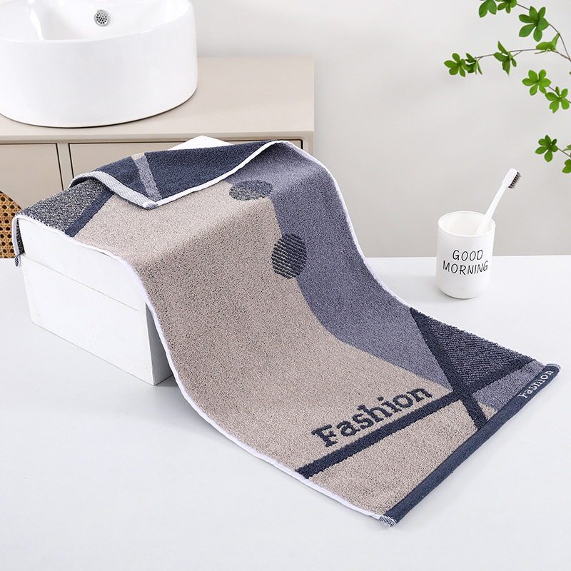 Sanzi 100% medvilnės veido rankšluostis — žakardas 32s, 120–140 g, pritaikomas