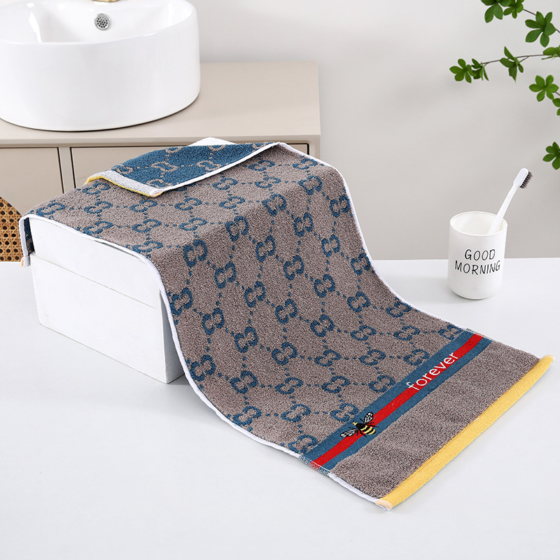 Sanzi 100% medvilnės veido rankšluostis — žakardas 32s, 120–140 g, pritaikomas