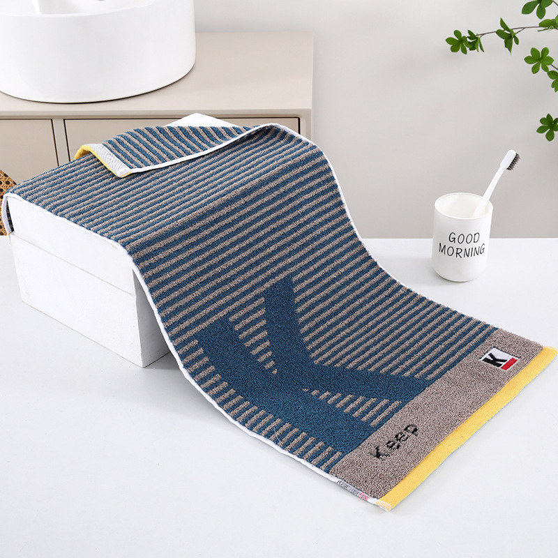 Sanzi 100% medvilnės veido rankšluostis — žakardas 32s, 120–140 g, pritaikomas