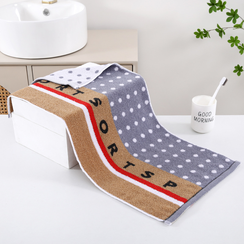 Sanzi 100% medvilnės veido rankšluostis — žakardas 32s, 120–140 g, pritaikomas