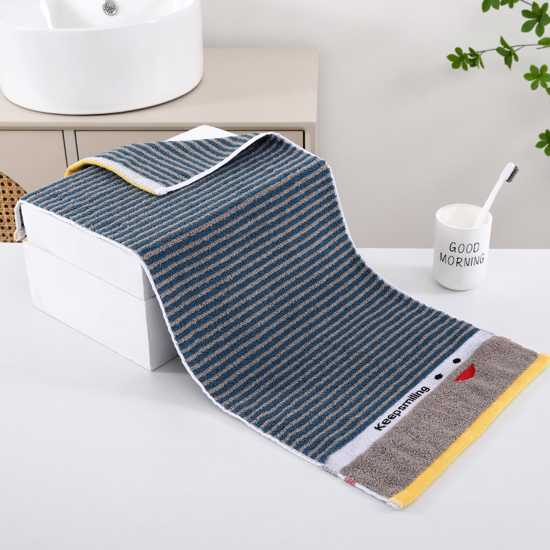 Sanzi 100% medvilnės veido rankšluostis — žakardas 32s, 120–140 g, pritaikomas