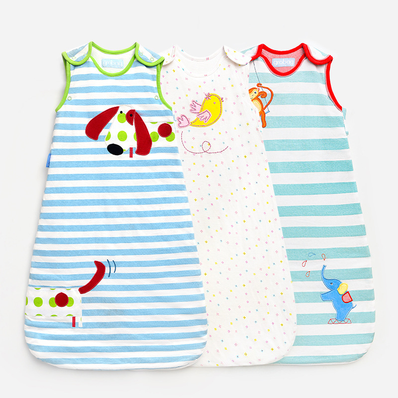 Kūdikio miego maišelis be rankovių, liemenės stilius, rudens–žiemos storas, užpildas pluoštas, 95% medvilnė, gryna medvilnė, iki 1 kg