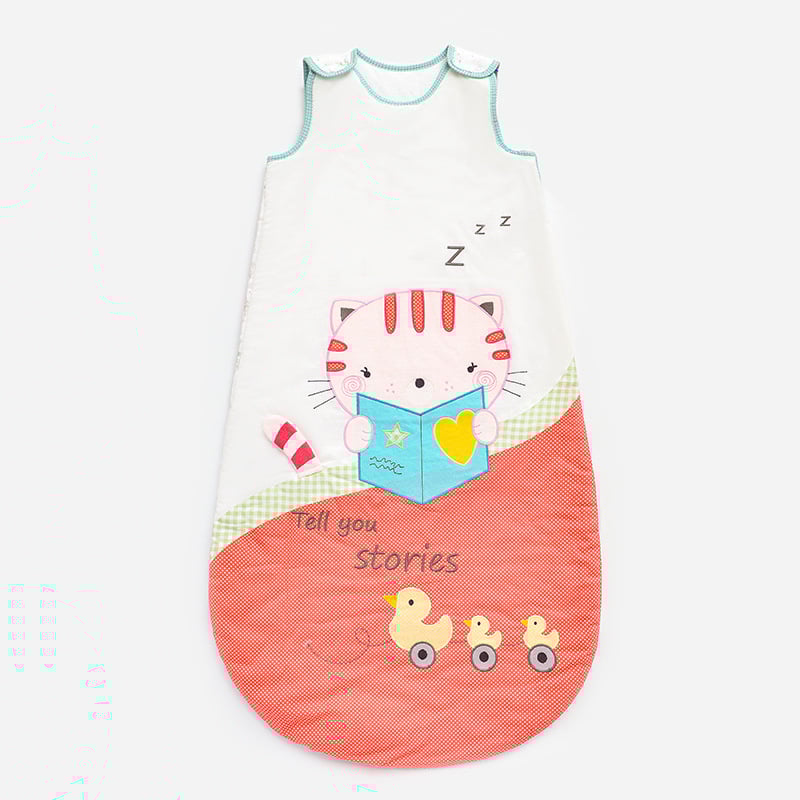 Kūdikio miego maišelis be rankovių, liemenės stilius, rudens–žiemos storas, užpildas pluoštas, 95% medvilnė, gryna medvilnė, iki 1 kg