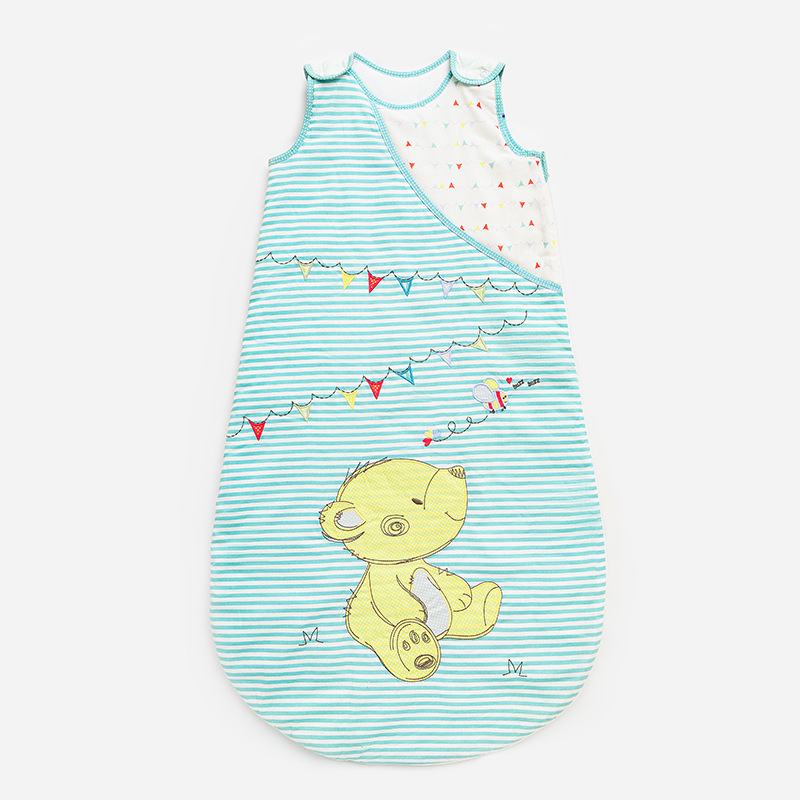 Kūdikio miego maišelis be rankovių, liemenės stilius, rudens–žiemos storas, užpildas pluoštas, 95% medvilnė, gryna medvilnė, iki 1 kg