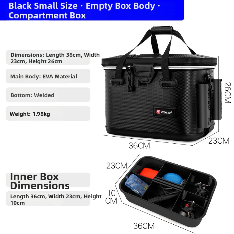 Daudzfunkcionāla makšķerēšanas kastīte un dzīvo zivju kauss, EVA materiāls, jūras makšķerēšanai